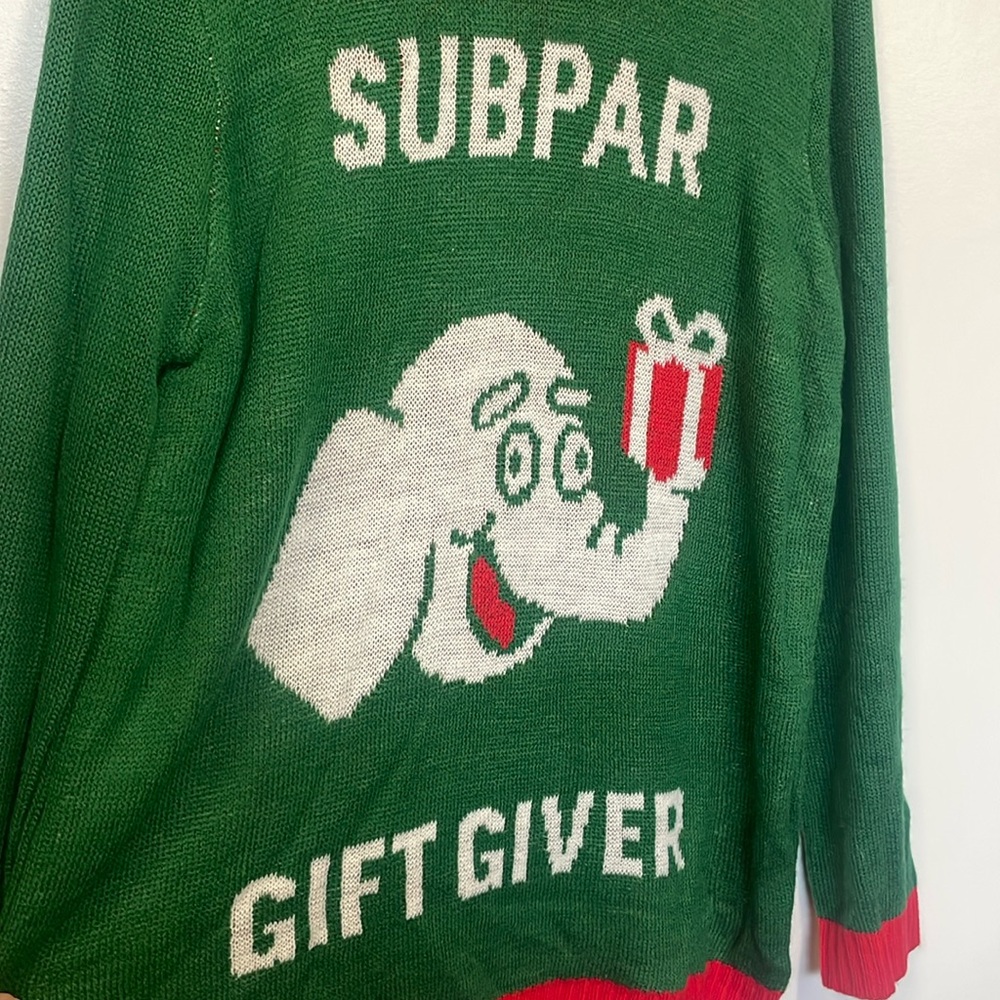 New ugly Christmas sweater. White elephant. Holiday party.  Gift.  Size large